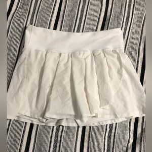 white tennis athletic skirt